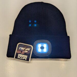 NWT Night Scope Beanie Black Rechargeable Led Light Hat Head Lamp Toque Outdoor